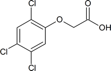 Bond line drawing (2,4,5-trichlorophenoxy)acetic acid or 2,4,5-T