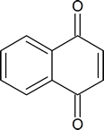 Bond line drawing of 1,4-naphthoquinone