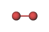 Two red spheres connected by a stick.