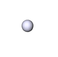 Una sola esfera blanca.
