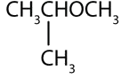 El átomo de oxígeno está unido a un grupo isopropilo y un grupo metilo.