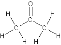 Drawing of acetone. 