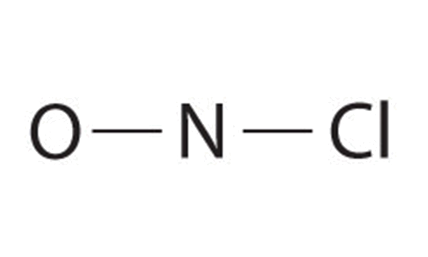 cloruro de nitrosil con solo líneas de unión dibujadas.