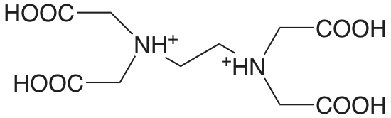 Se muestra la estructura química del EDTA.