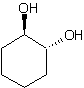 Hexane with a hydroxyl group on a wedge on the first carbon and a hydroxyl group on a wedge on the second carbon.