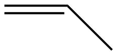 Line angle drawing of propene