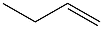 Line angle drawing of 1 butene