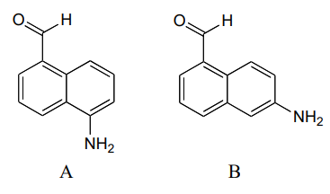 The structure on the left has the NH2 opposit e of the carbonyl branch. The structure on the right has the NH2 branch shifted one carbon to the right. 