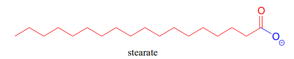 Dibujo de línea de unión de estearato.