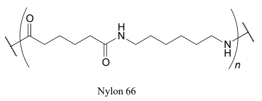 Bond line drawing of nylon 66. 