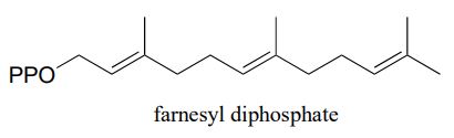 Bond-line structure of Farnesyl diphosphate.
