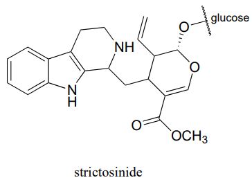Bond line structure of strictosinide. 