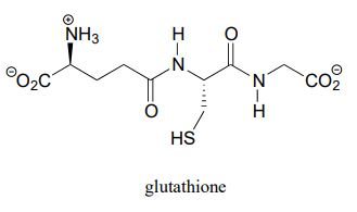 Dibujo de líneas de unión de glutatión.