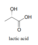 Bond line drawing of lactic acid. 
