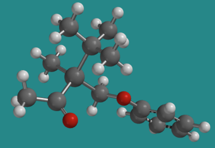 Ball-and-stick model of the - enantiomer in Figure 5.4.7, top view.