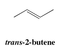 Estructura de línea de unión de trans-2-buteno.