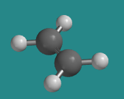 Ball-and-stick model of ethane.