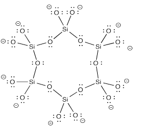 Star formation of six silicon atoms and substituent oxygens.