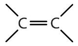 Structural formula for alkene.