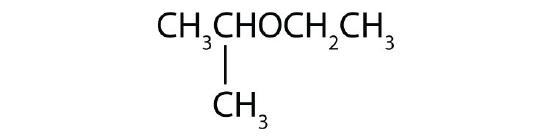 The oxygen atom is bonded to an isopropyl group and an ethyl group.