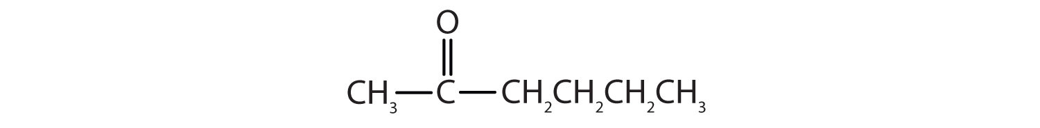 A carbonyl carbon is bonded to a butyl group and a methyl group.