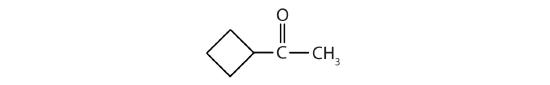 A carbonyl carbon is bonded to a cyclobutyl group and a methyl group.