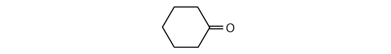 Un carbono carbonilo forma una estructura cíclica de seis carbonos.