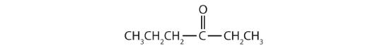 A carbonyl carbon is bonded to an ethyl group and a propyl group.
