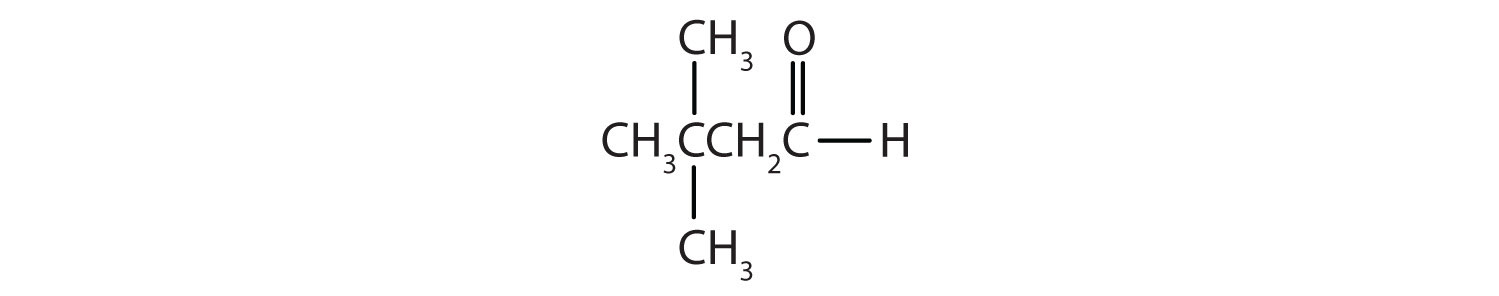 Un carbono carbonilo está unido a 1 átomo de H y un grupo 2 2 dimetilpropilo.