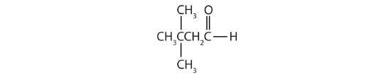 A carbonyl carbon is bonded to 1 H atom and a 2 2 dimethylpropyl group.