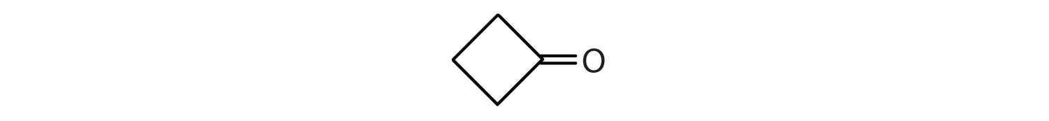 Un carbono carbonilo forma una estructura cíclica de cuatro carbonos.