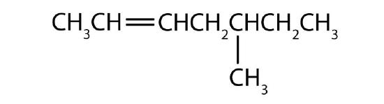a 7 carbon chain with a double bond at the 2nd carbon and a methyl group at the 5th carbon