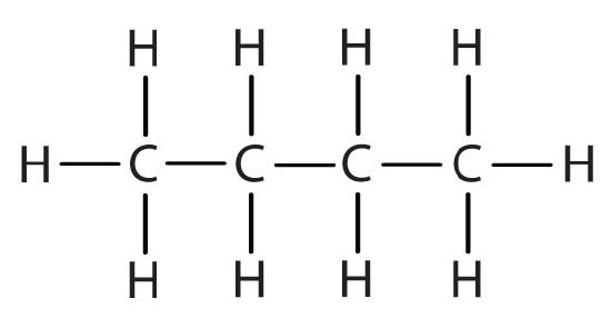 Structural formula of Butane
