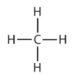 Structural formula of Methane