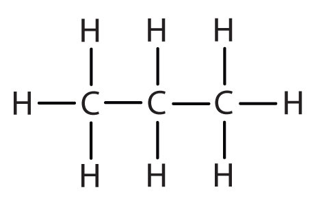 Structural formula of Propane