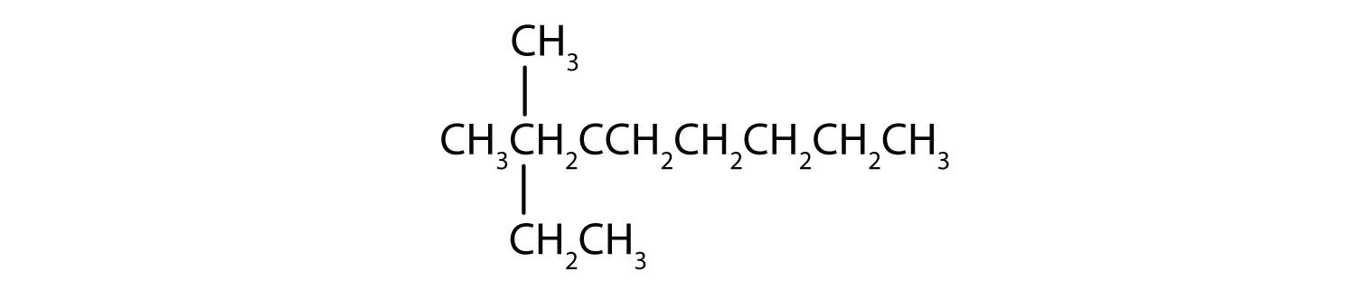Branched alkane example