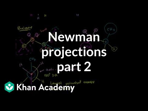 Thumbnail for the embedded element "Newman projections 2 | Organic chemistry | Khan Academy"