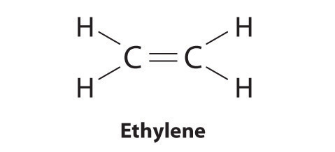 Bond line structure of ethylene (C2H4).