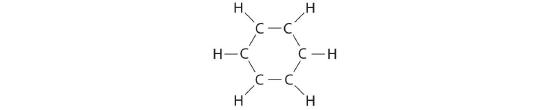 C6H6 shown with only single bonds.