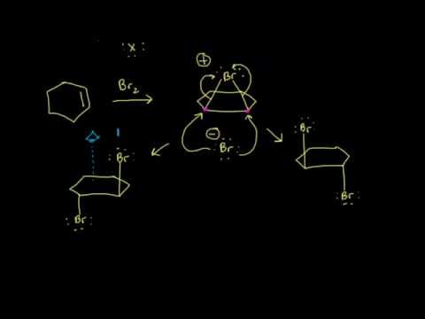 Thumbnail for the embedded element "Halogenation | Alkenes and Alkynes | Organic chemistry | Khan Academy"