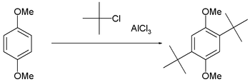 t-butylation of 1,4-dimethoxybenzene