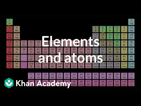 Thumbnail for the embedded element "Elements and atoms | Atoms, compounds, and ions | Chemistry | Khan Academy"