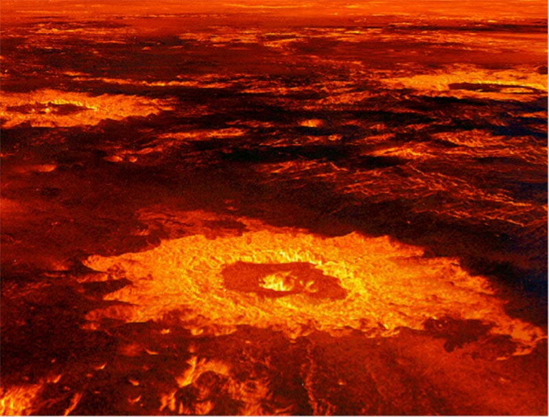 Image of Crater on the surface of Venus.
