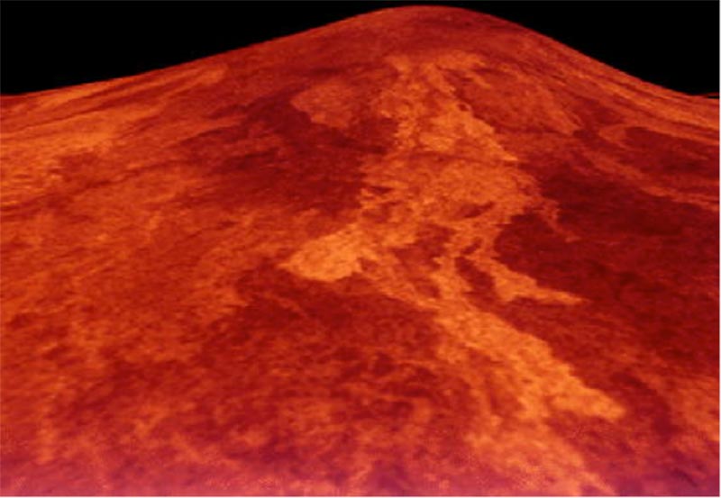 Image of Sif Mons Volcano on Venus.