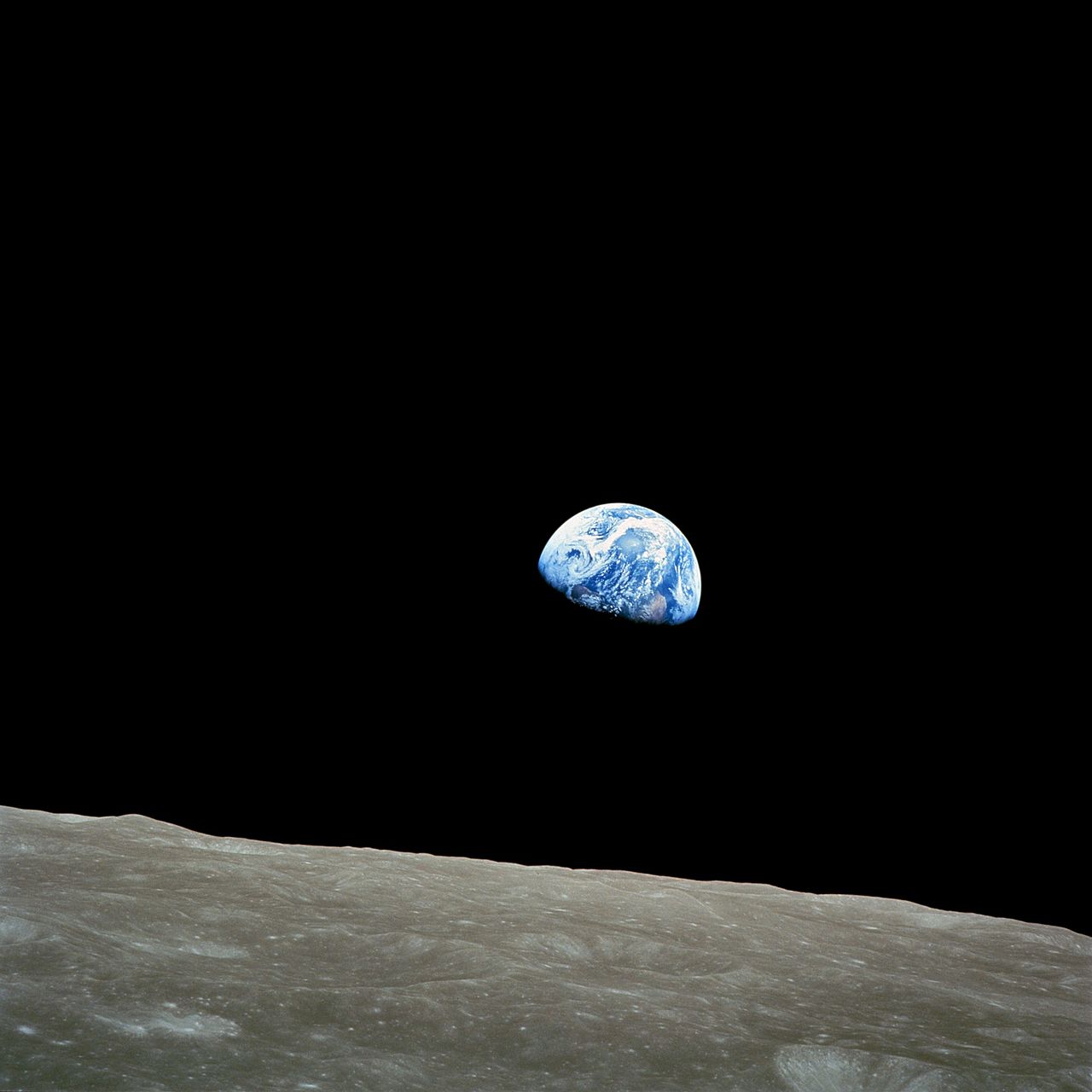 Image of Earthrise from Lunar Orbit.