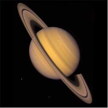 Image of Gas Giant Planet Saturn with Rings.