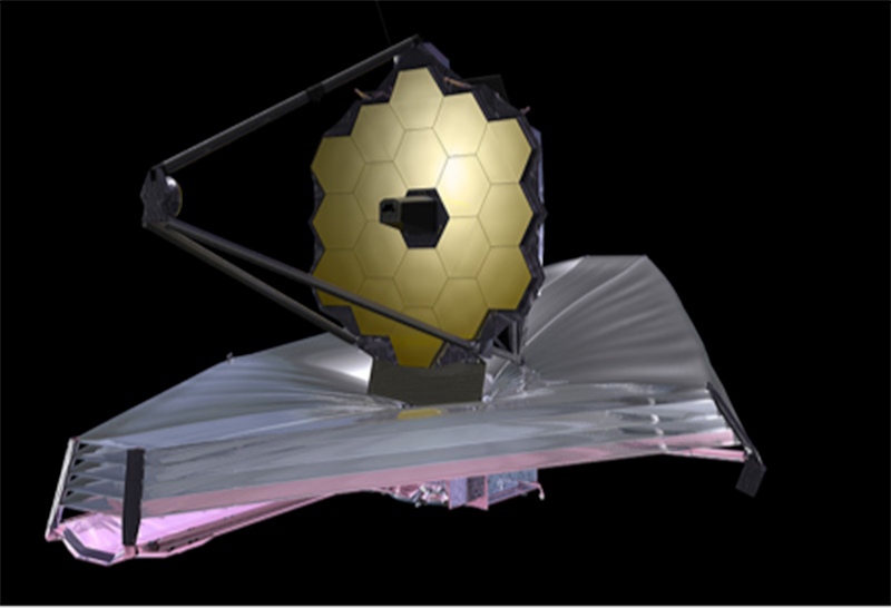 Image of the primary mirrors on NASA's next-generation space observatory telescope.