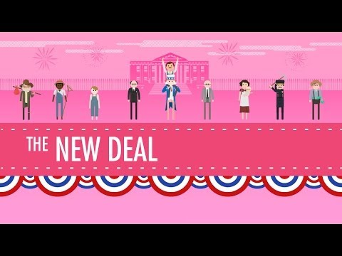 Thumbnail for the embedded element "The New Deal: Crash Course US History #34"