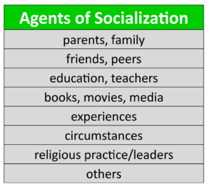 GOVT 2305 Government Agents of Socialization Chart