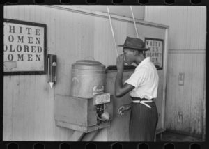 Photo of racially segregated water fountains.
